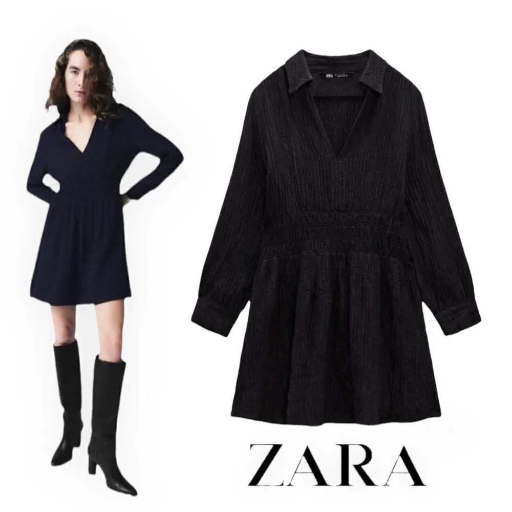 ZARA | Black | ELASTIC WAIST DRESS